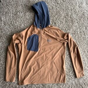 Peter Millar Crown Crafted Flex Adapt 1/2 Zip Windbreaker Hoodie Large